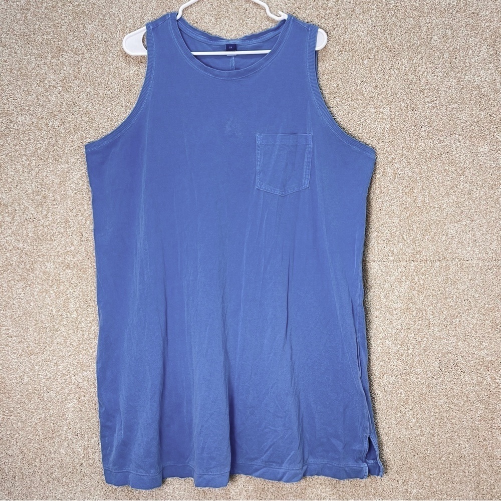 Imperfect Old Navy 3X lounge dress stretchy sleeveless cotton plus sized dress‎
